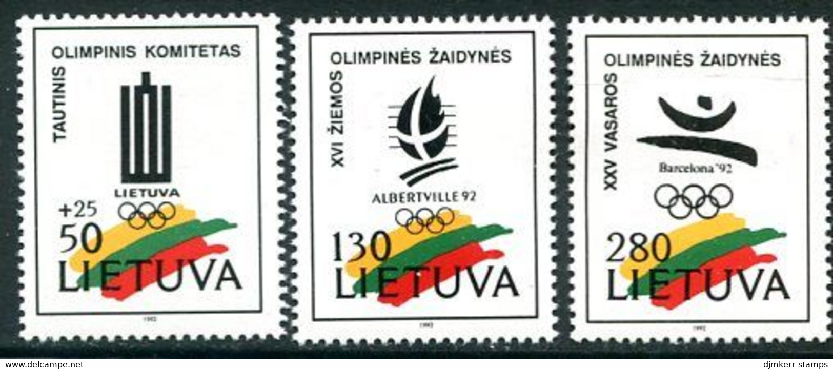 LITHUANIA 1992 Olympic Games MNH / **.  Michel 496-98 - Lithuania