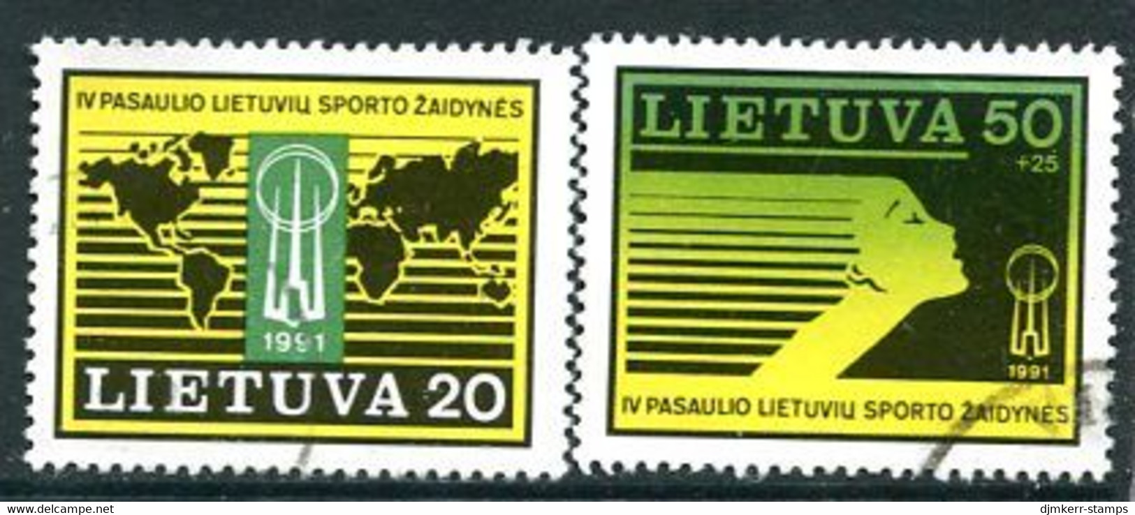 LITHUANIA 1991 Lithuanian World Games Used.  Michel 482-83 - Lituanie