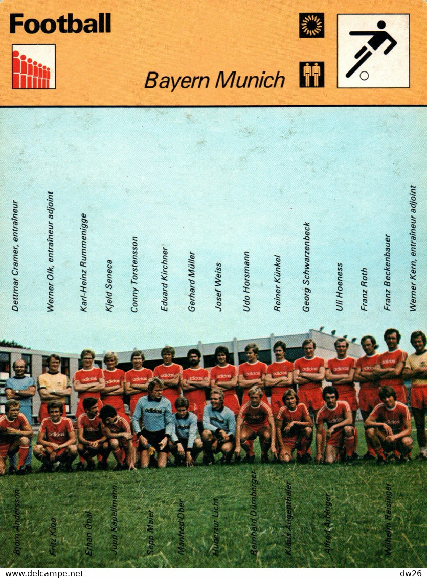 Fiche Sports: Football - Equipe Du Bayern Munich, Triple Championne D'Europe, Champion Et Coupe D'Allemagne - Deportes