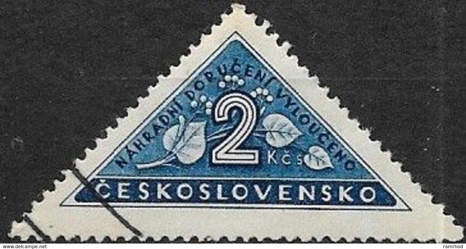 CZECHOSLOVAKIA 1946 Personal Delivery Stamp - 2k - Blue FU - Francobolli Di Servizio