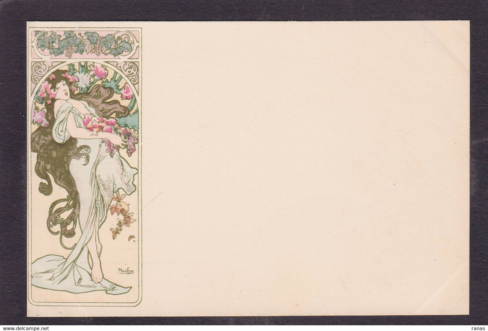 CPA MUCHA Alphonse Art Nouveau Femme Women Voir Dos Non Circulé - Mucha, Alphonse