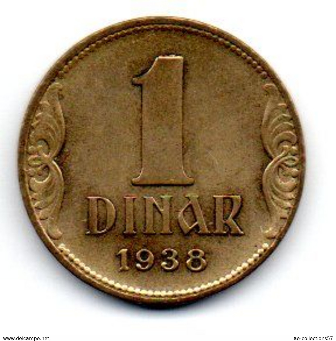 Yougoslavie - 1 Dinar 1938 - TTB - Yugoslavia