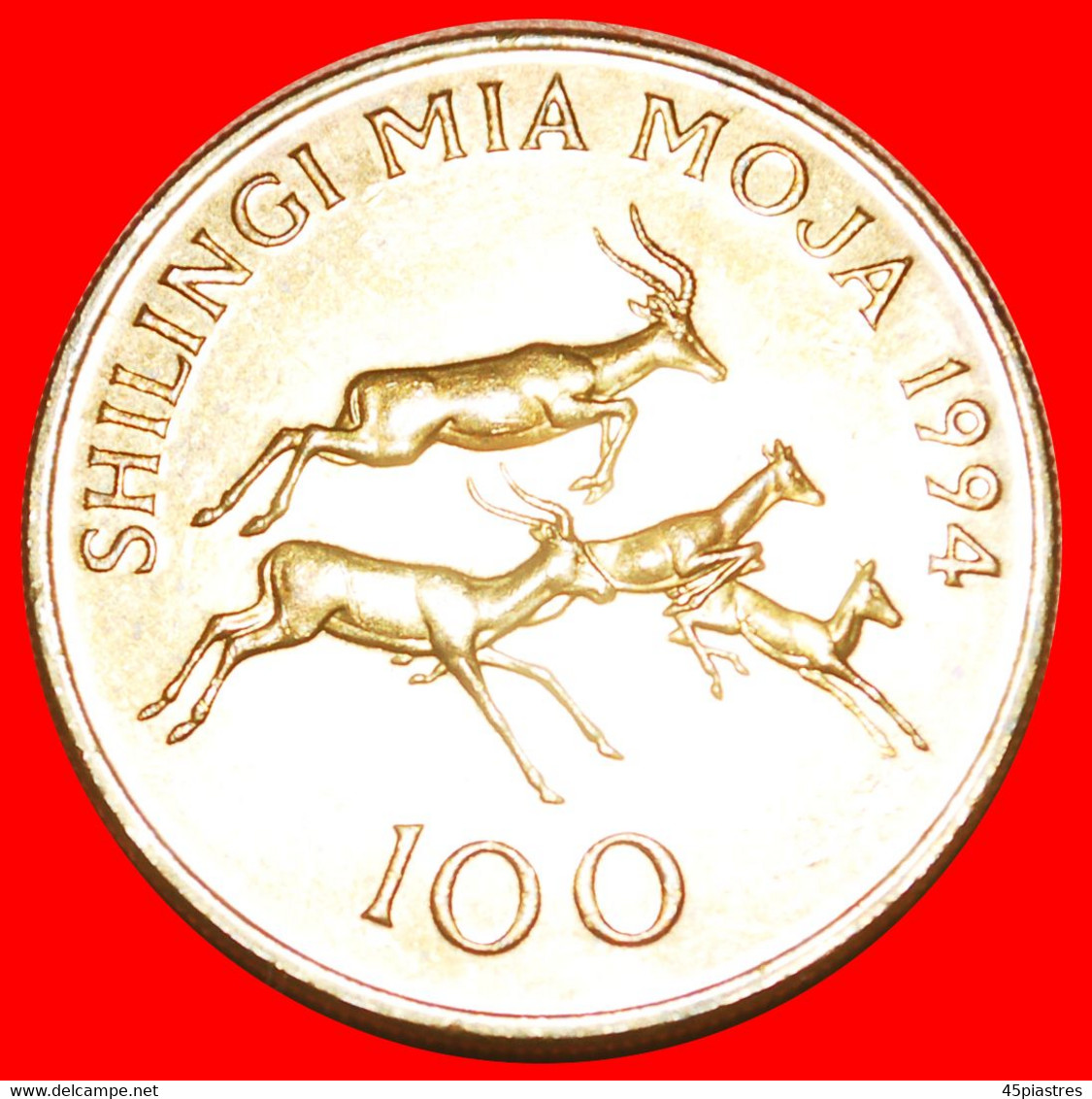 • ANTELOPES (1993-2015): TANZANIA ★100 SHILLINGS 1994 MINT LUSTER! LOW START ★ NO RESERVE! - Tanzania