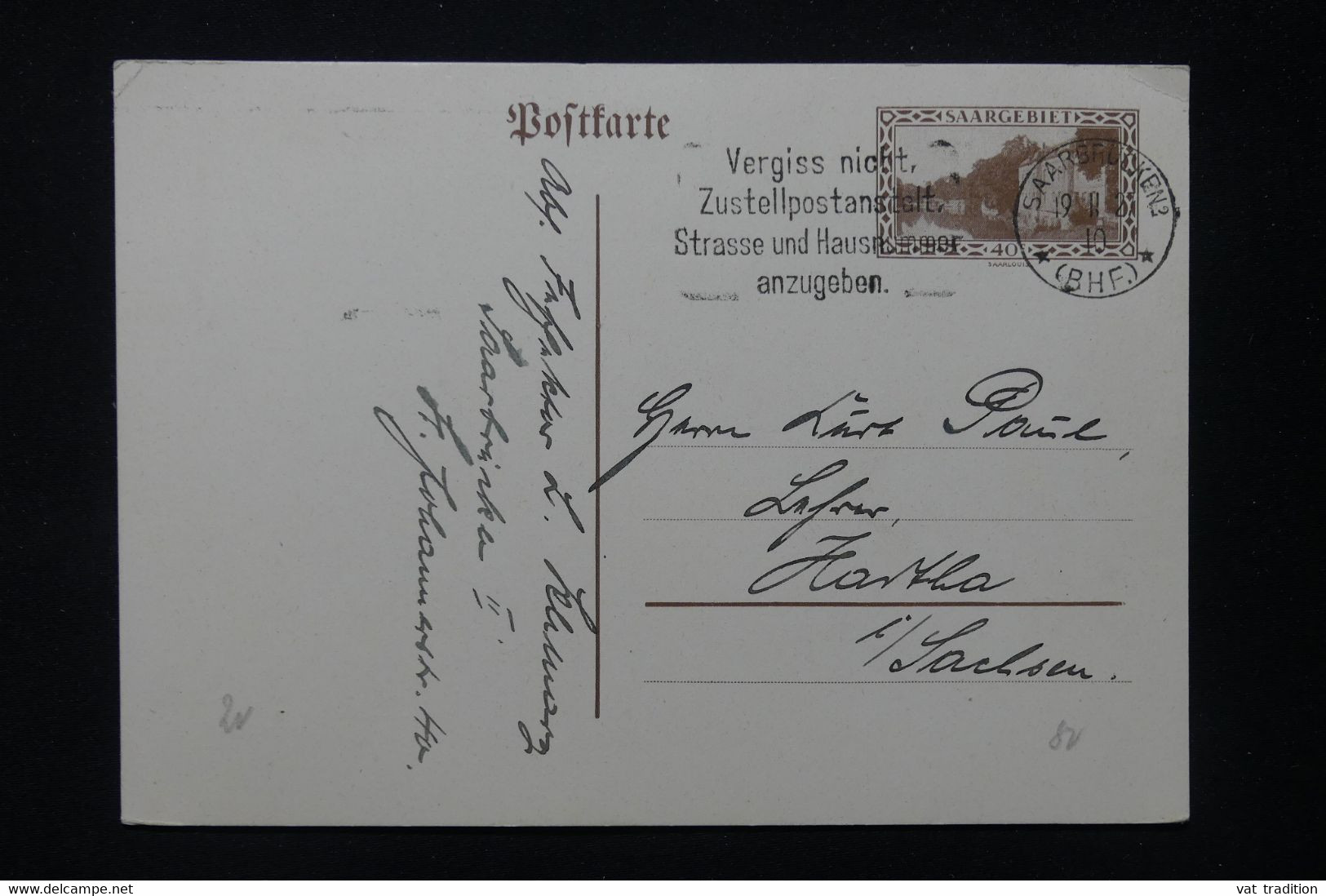 SARRE - Entier Postal De Saarbruck En 1927 - L 83110 - Enteros Postales