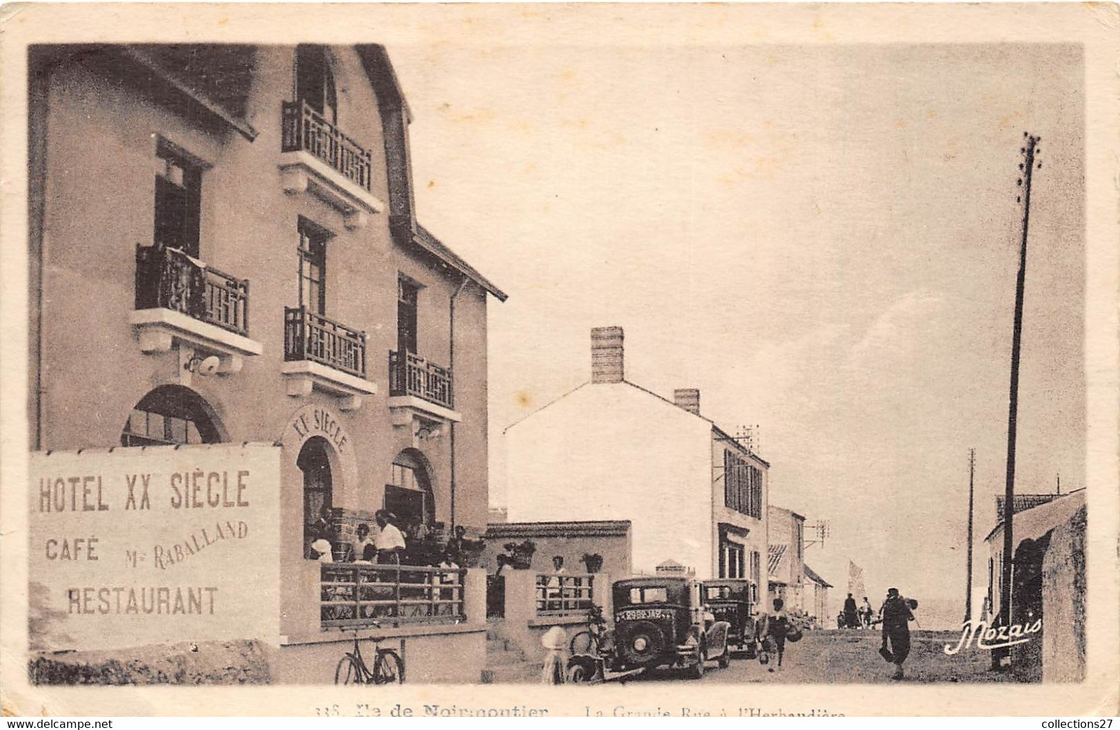 85-ILE-DE-NOIREMOUTIER, LA GRANDE RUE A L'HERBAUDIERE - Ile De Noirmoutier