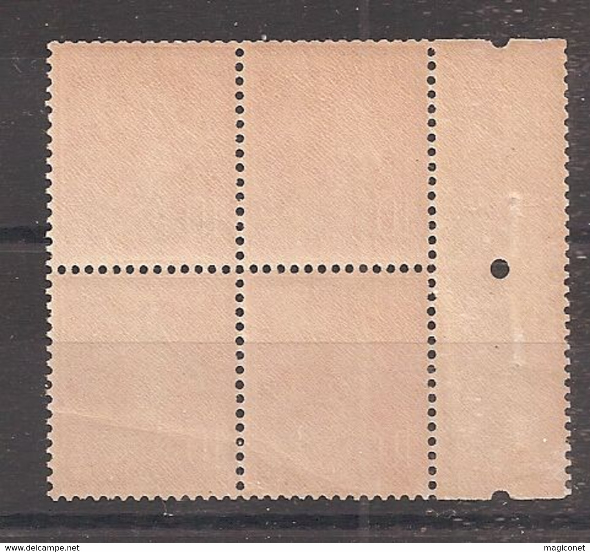 France - Y&T N° 138fa** - Bloc De 4 - Type II Semeuse Papier X - Pli De Gomme Sur Le Bas - Unused Stamps