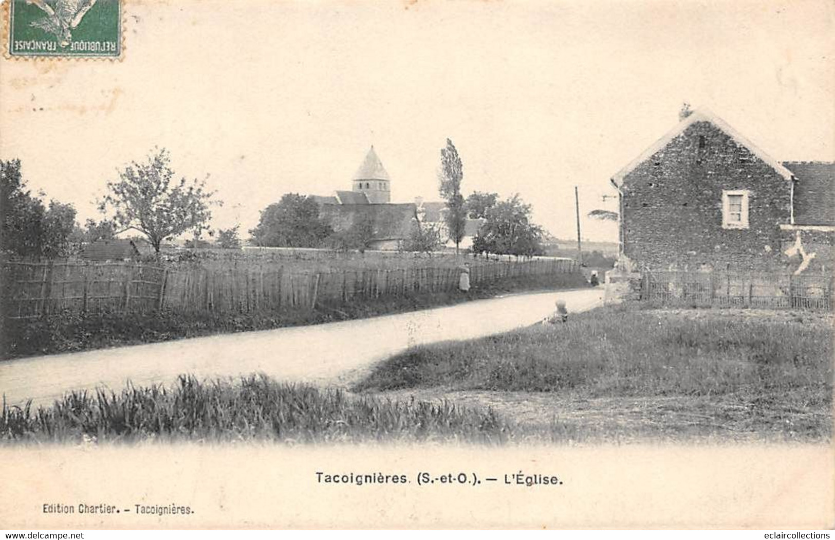 Tancoignières         78        Une Rue Et église        (voir Scan) - Sonstige & Ohne Zuordnung