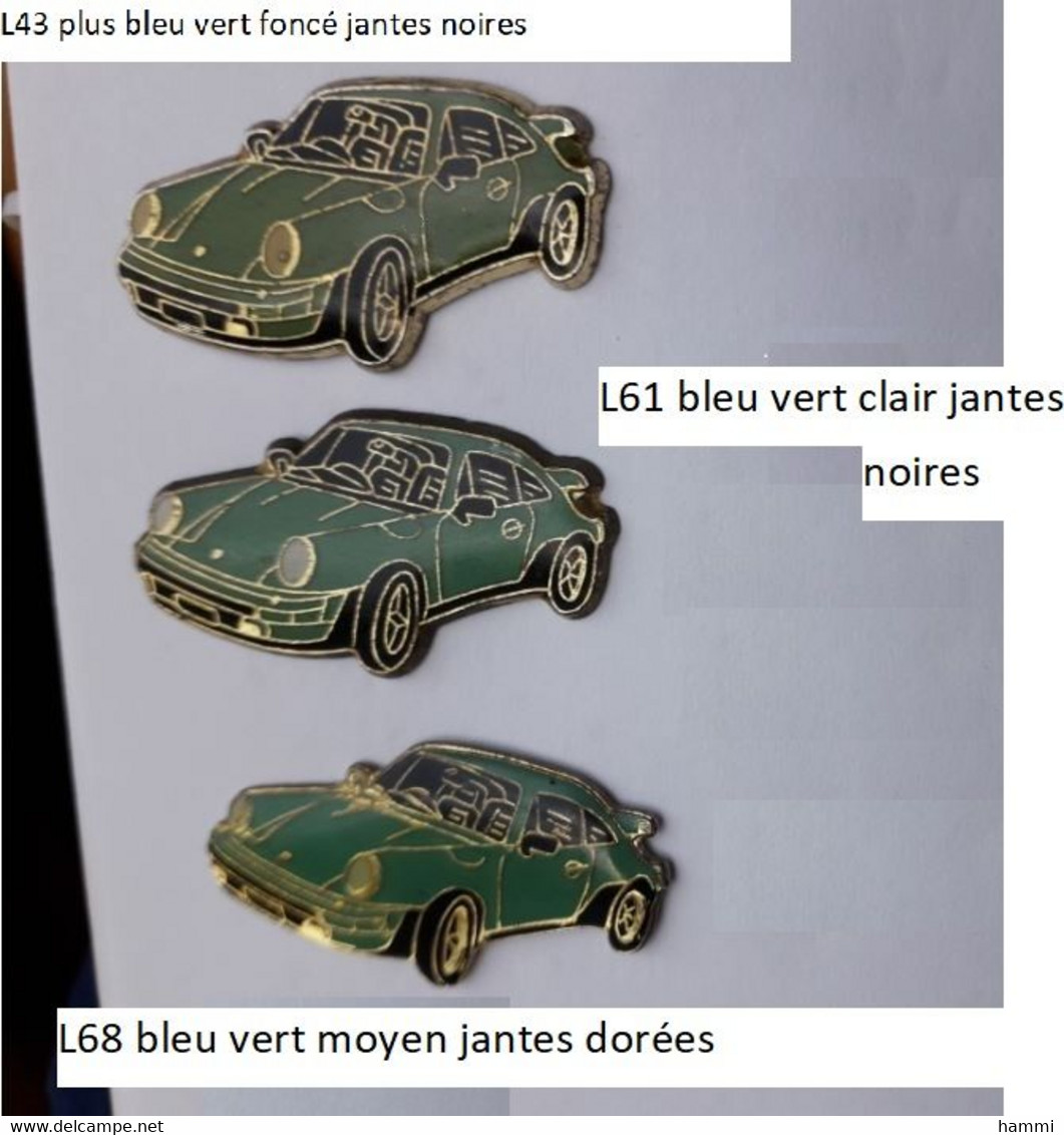 V43 Pin's Superbe PORSCHE Bleu Vert Plus Foncé Jantes NOIRES Achat Immédiat - Porsche