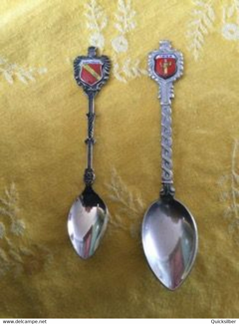 Lot De Deux Cuillers à Blason - Spoons