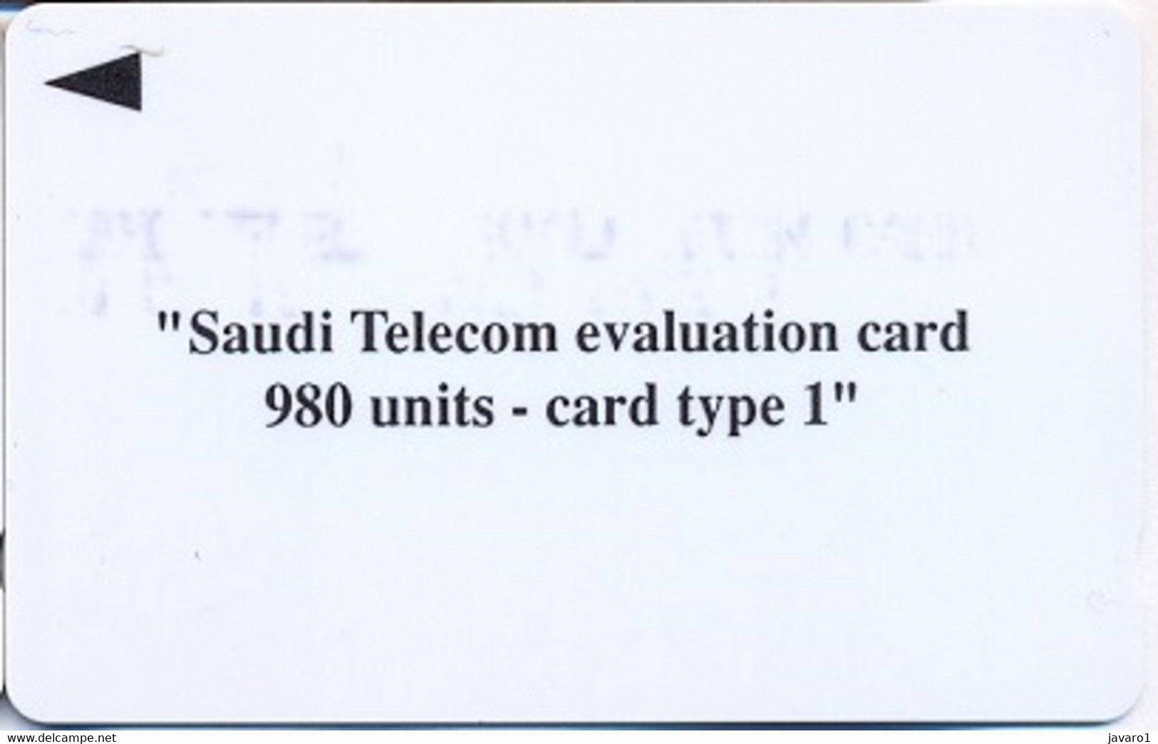 SAUDIARAB : SAUO04 980 Units Card Type 1 MINT - Saoedi-Arabië