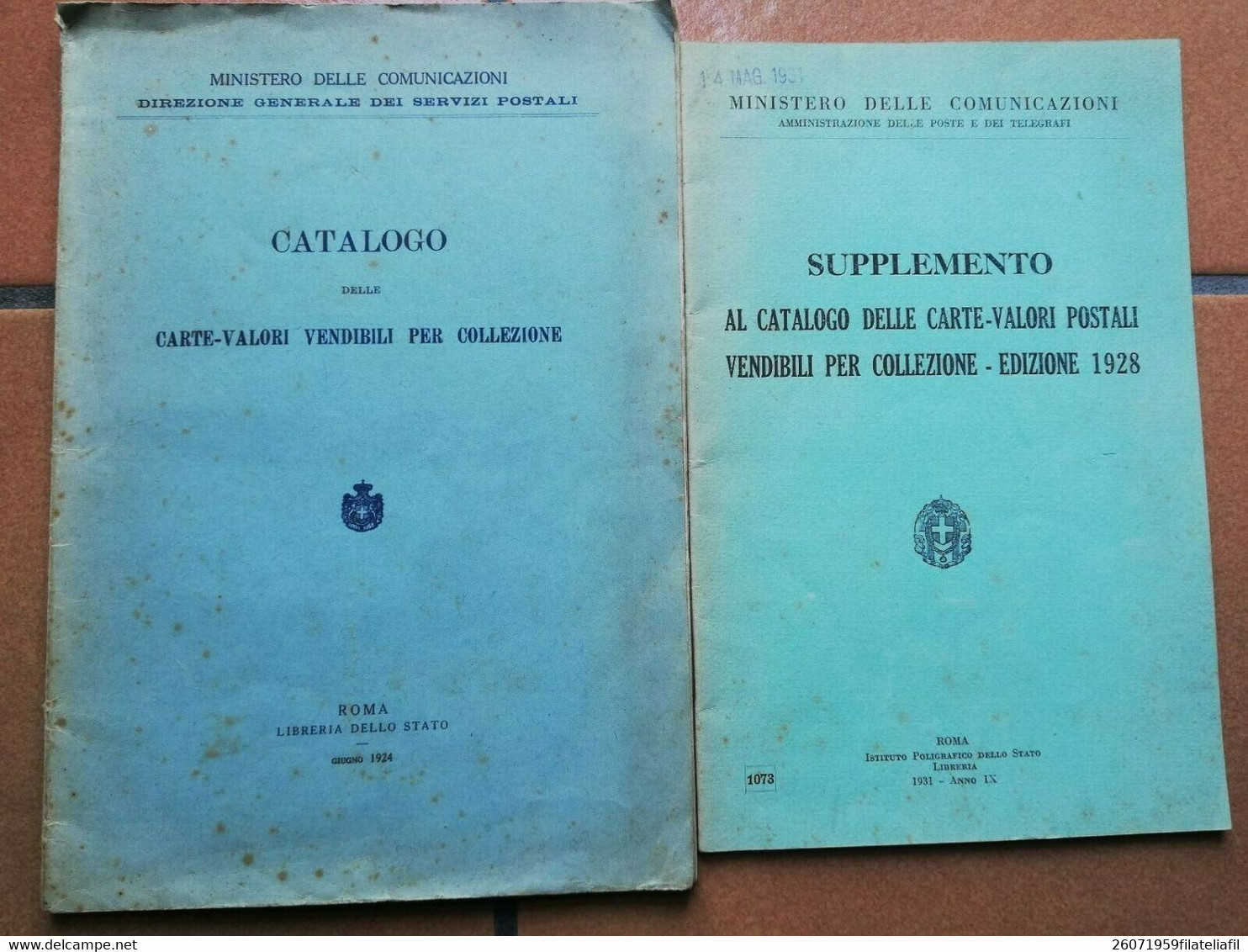 CATALOGO DEL MINISTERO COMUNICAZIONI CARTE-VALORI PER COLLEZIONE E SUPPLEMENTO - Philatelie Und Postgeschichte