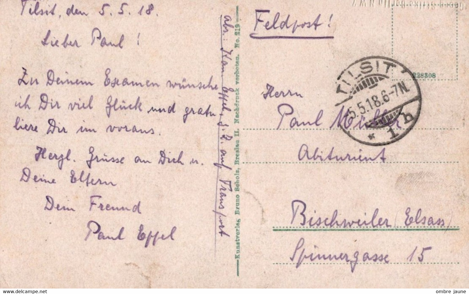 TF - ALLEMAGNE - TILSIT - Jacobruh - KONIGIN LUISE - DENKMAL - FELDPOST - Unclassified