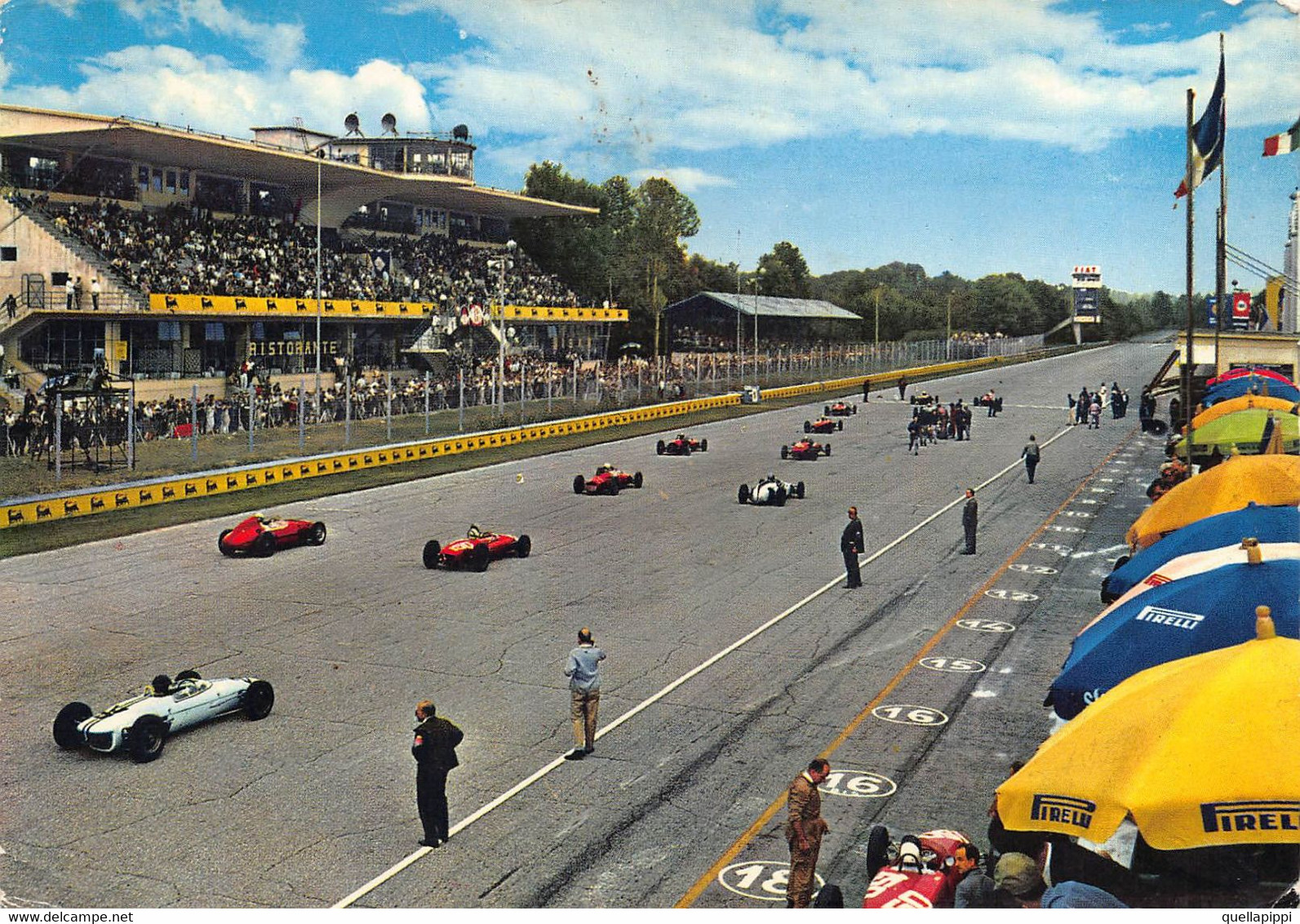 011881 "AUTODROMO NAZIONALE DI MONZA- RETTILINEO DAVANTI ALLE TRIBUNE"   ANIMATA, AUTO.  CART SPED 1967 - Monza