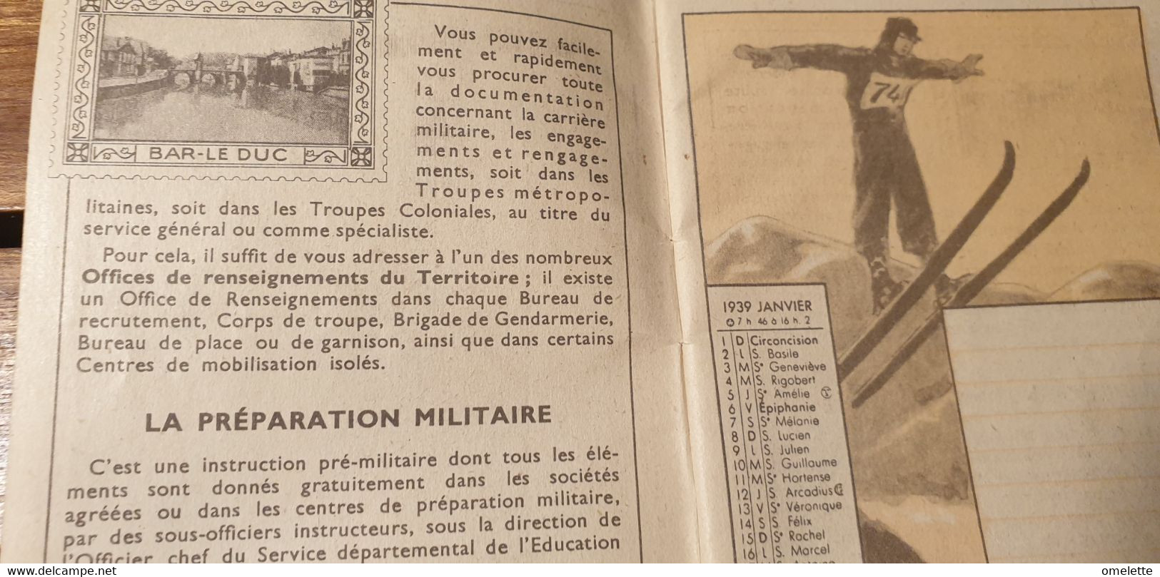 AGENDA DU JEUNE FRANCAIS /1939 /PREPARATION MILITAIRE/BREVET SPORTIF/GRADES/FRANCE DANS LE MONDE/TROUPES COLONIALES - Altri & Non Classificati