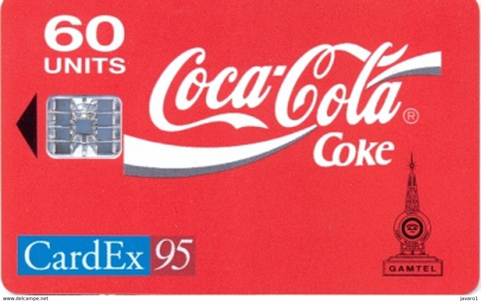 GAMBIA : GAM11 60u COCA-COLA Cardex 95 MINT - Gambie