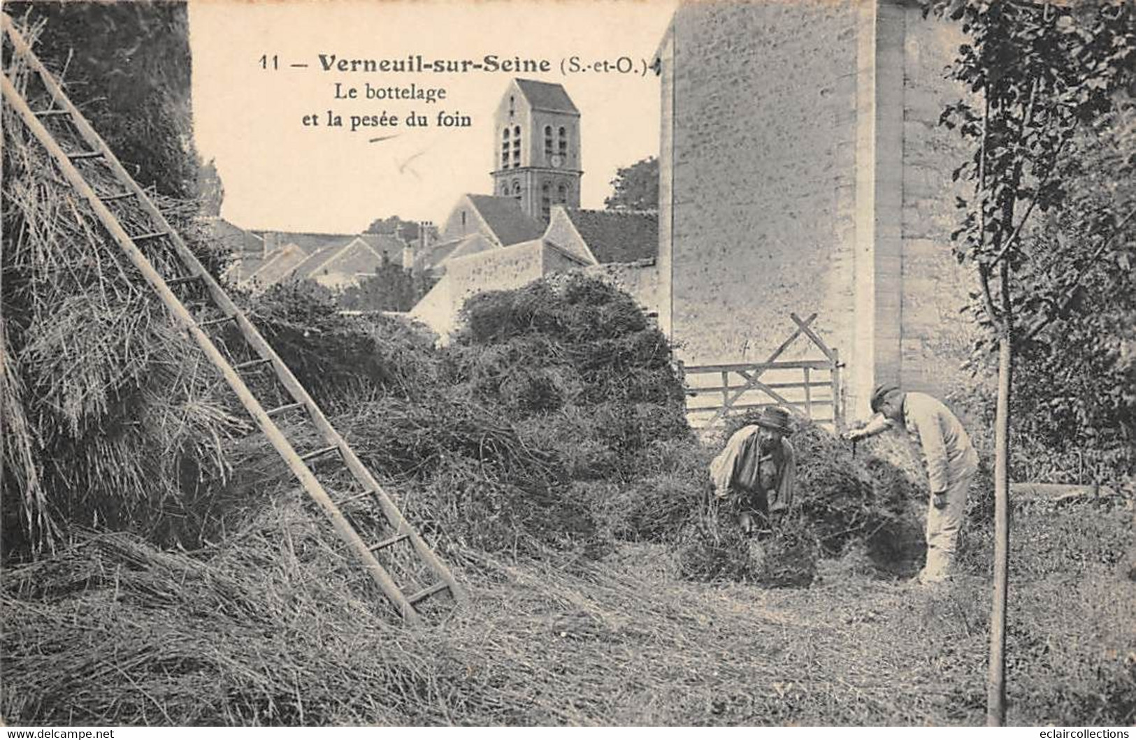 Verneuil-sur-Seine      78       Le Bottelage Et La Pesée Du Foin     (voir Scan) - Sonstige & Ohne Zuordnung