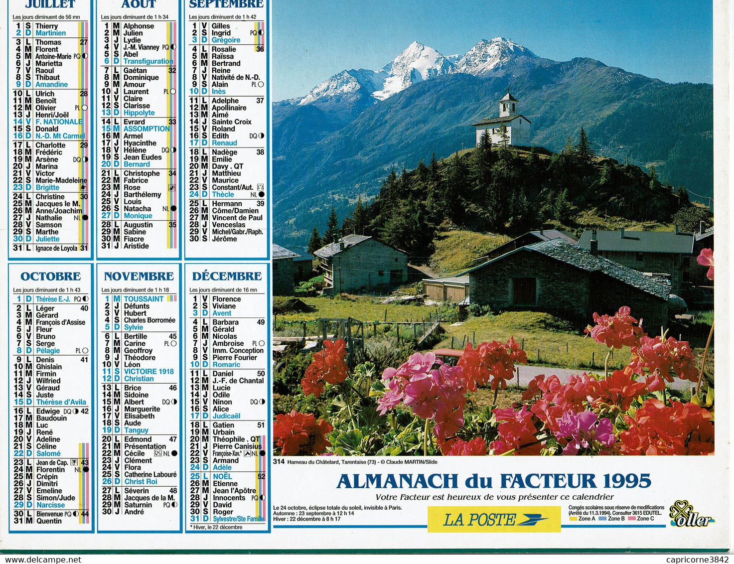 1995 - HAMEAU DE CHATELARD, TARENTAISE (73) Et LES DOLOMITES, Italie - Editions Oller - Grossformat : 1991-00