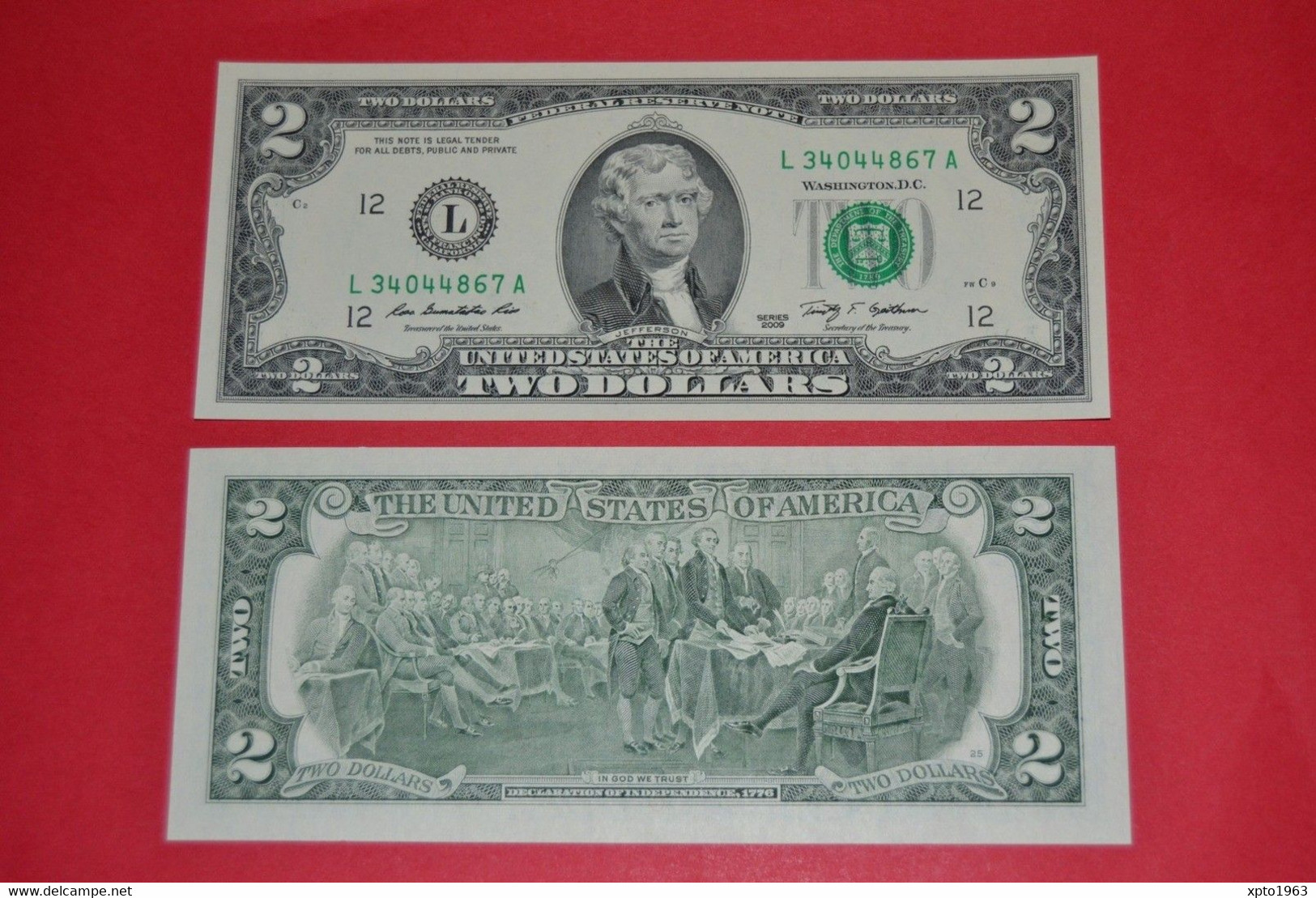 USA &#x2605; $2 Dollar Bill 2009 - (L) SAN FRANCISCO &#x2605; NEW Dollar Bill &#x2605; UNC NEUF FDS - Biljetten Van De  Federal Reserve (1928-...)