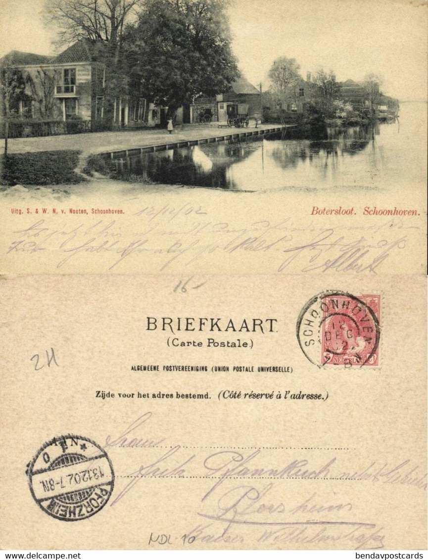 Nederland, SCHOONHOVEN, Botersloot (1902) Van Nooten Ansichtkaart - Schoonhoven