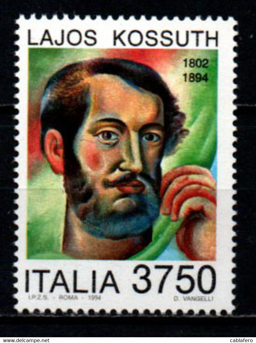 ITALIA - 1994 - LAJOS KOSSUTH - RIVOLUZIONARIO UNGHERESE - MNH - 1991-00:  Nuovi