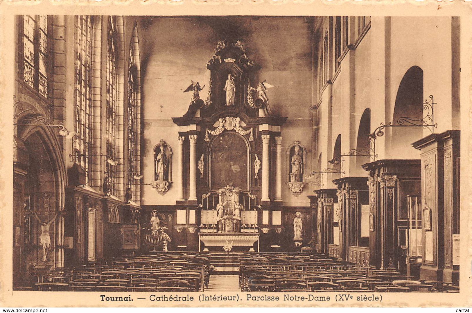 TOURNAI - Cathédrale (Intérieur).  Paroisse Notre-Dame (XVe Siècle). - Tournai