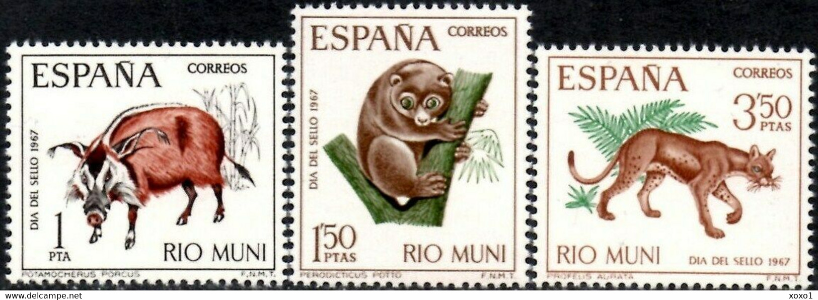 Rio Muni Spain 1967 Mi.No. 80 - 82 Animals 3v MNH** 1,50 € - Andere & Zonder Classificatie