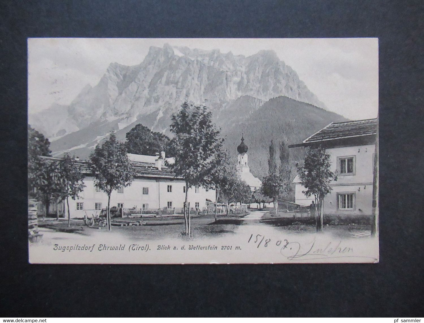 Österreich 1907 AK Zugspitzdorf Ehrwald (Tirol) Blick A.d. Wetterstein 2701m. Verlag Hermann KJust München - Ehrwald