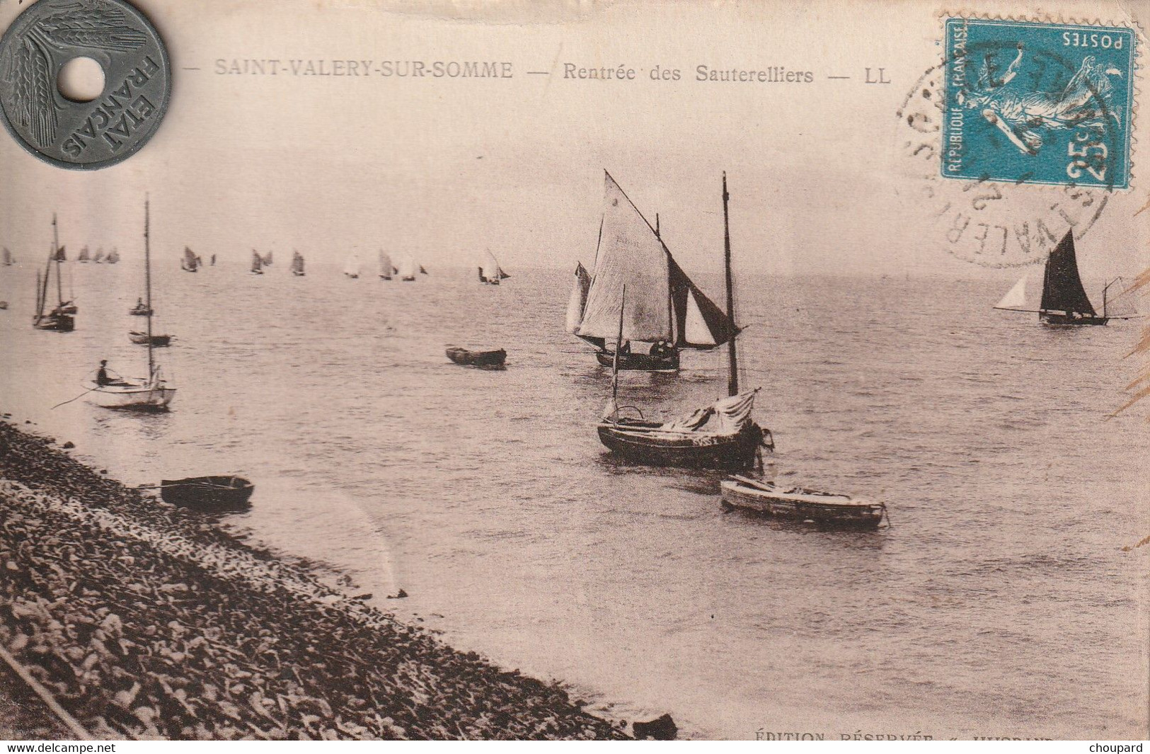 80 - Très Belle Carte Postale Ancienne De  Saint Valérie Sut Somme   Rentrées Des Sauterelliers - Saint Valery Sur Somme