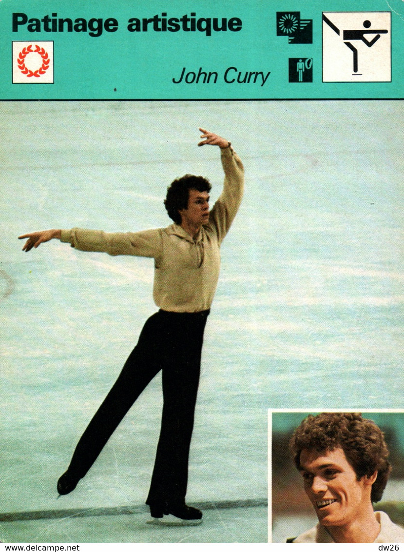 Fiche Sports: Patinage Artistique - John Curry (Grande Bretagne) Champion Olympique, D'Europe Et Du Monde En 1976 - Sport