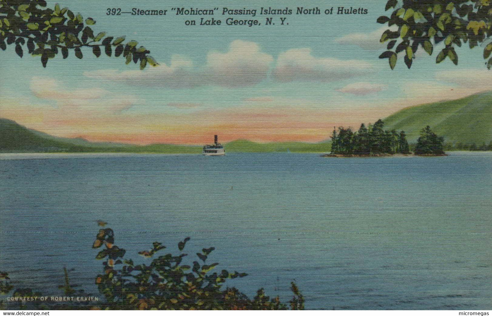 Steamer "Mohican" Passing Islands North Of Huletts On Lake George, N.Y. - Lake George