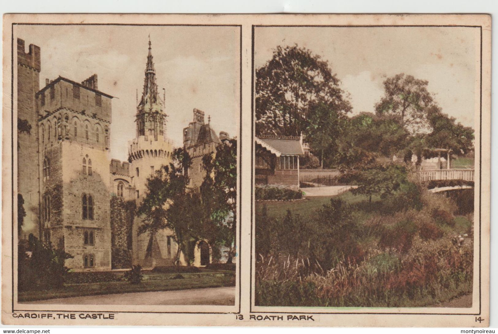 Royaume  Uni :     CARDIFF  , The  Castle , Roath  Park , 1933 ( Destinée  Saint  Martin Des  Lieue  ) - Cardiganshire