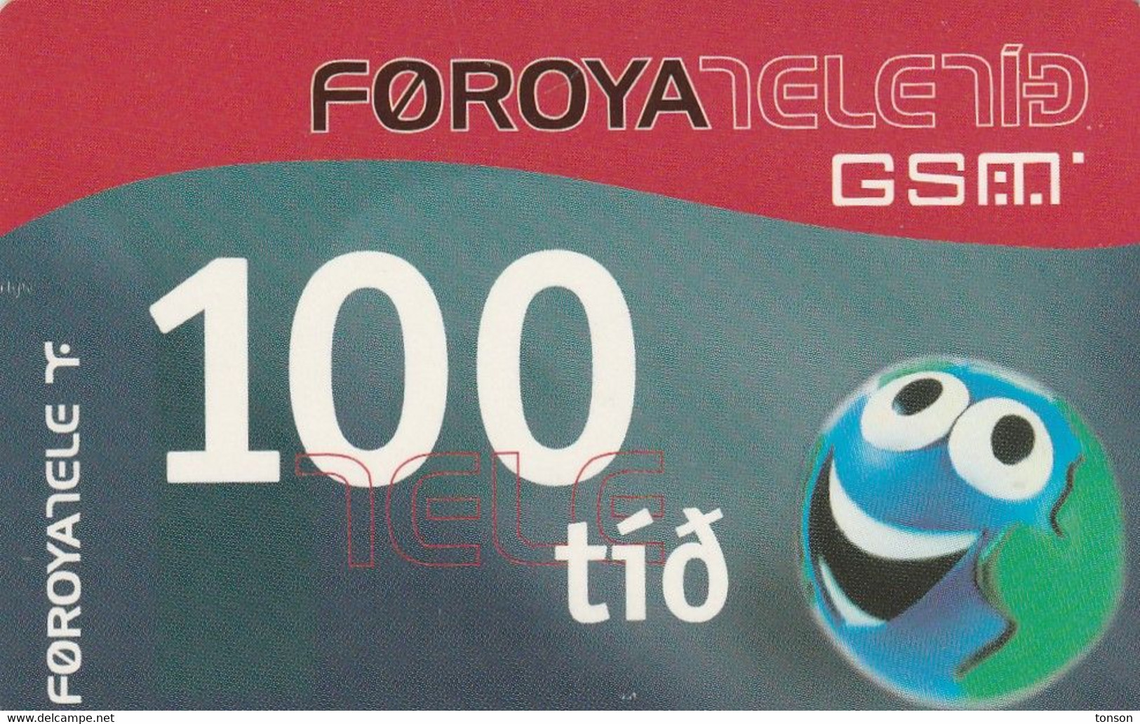 Faroe Islands, FO-TEL-REF-0002_0406, 100 Kr, Funny 'Face', 2 Scans,   05.06.2004   Blue Control Number And Blue PIN Code - Féroé (Iles)