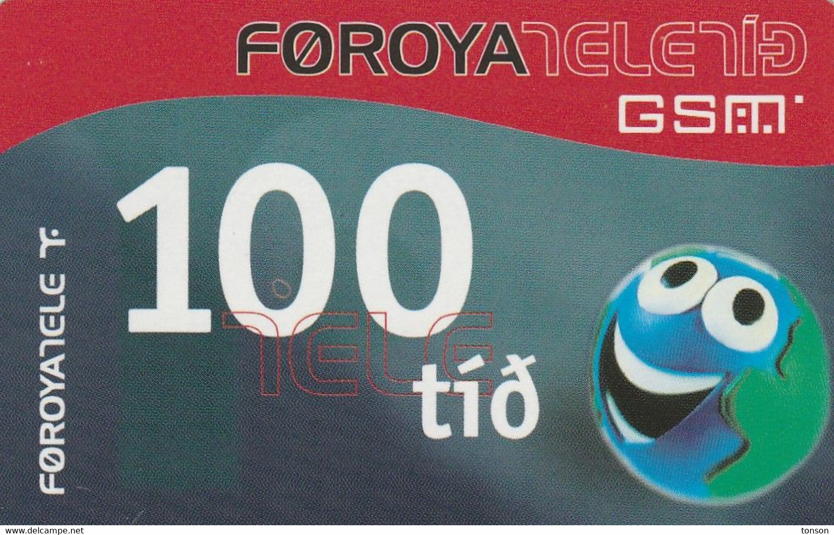 Faroe Islands, FO-TEL-REF-0002_0607, 100 Kr, Funny 'Face', 2 Scans,   01.07.2006 - Féroé (Iles)