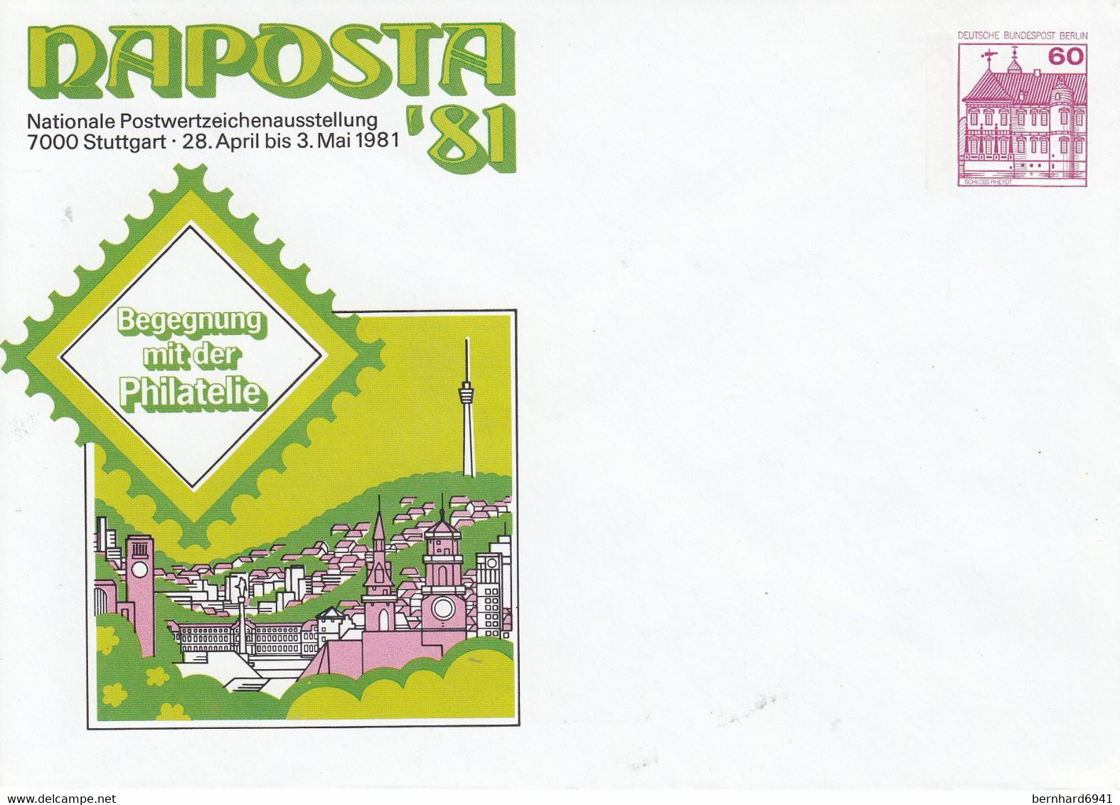 PU 75/111**  NAPOSTA'81 Nationale Postwertzeichenausstellung 7000 Stuttgart 28.April Bis 3.Mai 1981 - Privatumschläge - Ungebraucht