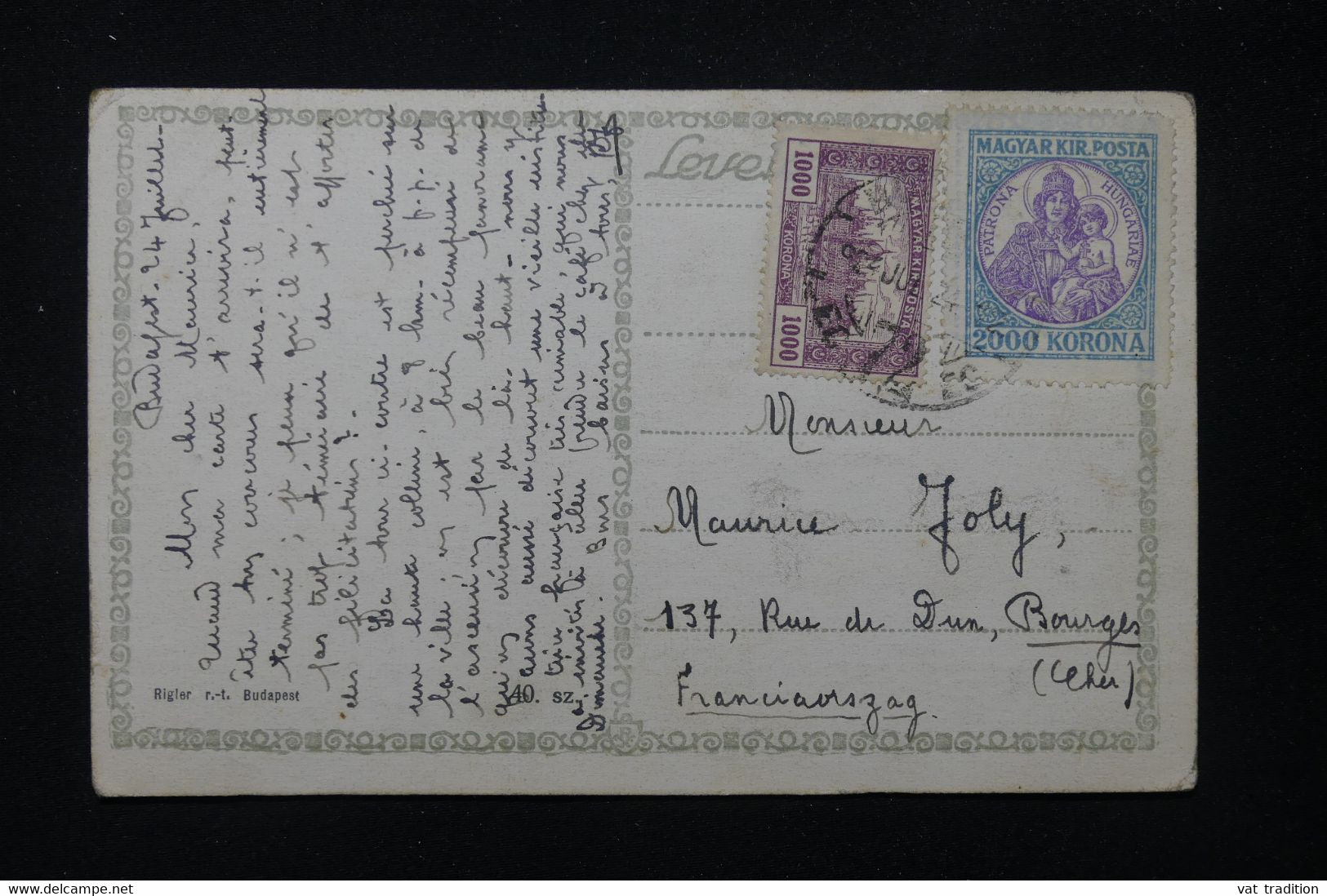 HONGRIE - Affranchissement De Budapest Sur Carte Postale En 1924 Pour La France - L 83201 - Otros & Sin Clasificación