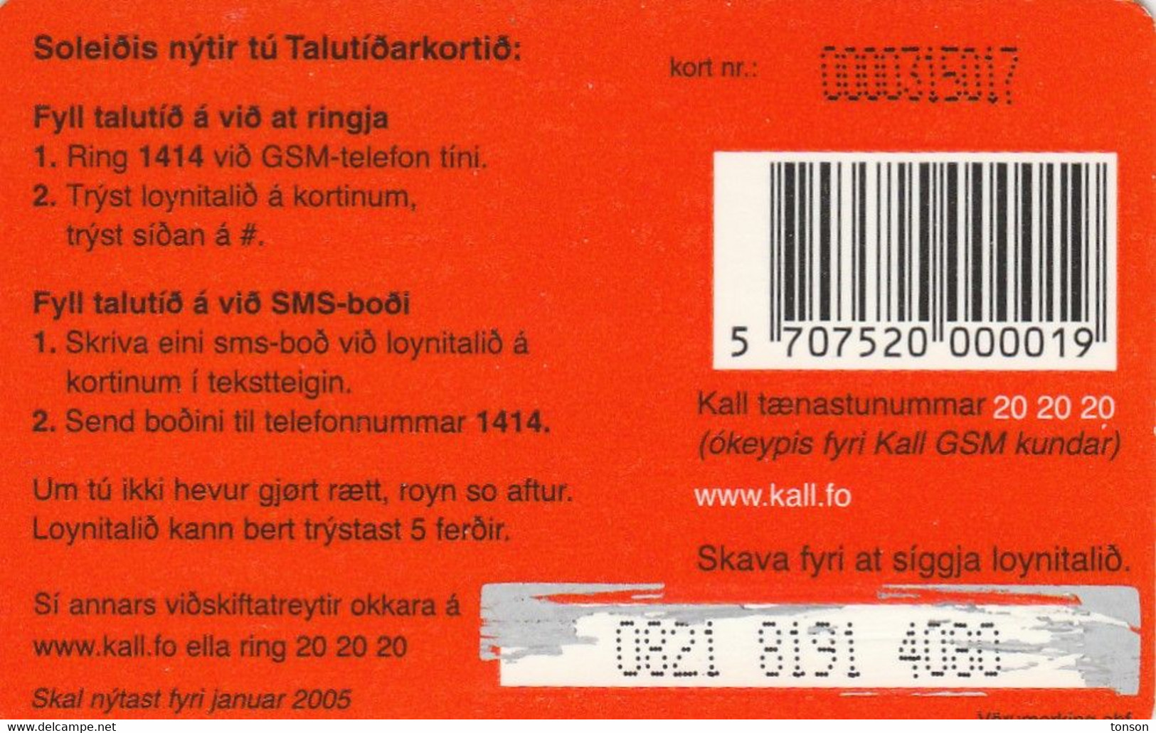 Faroe Islands, FO-KAL-REF-0015, 50 Kr, Figures In Orange Background, 2 Scans,   01-2005 - Faroe Islands