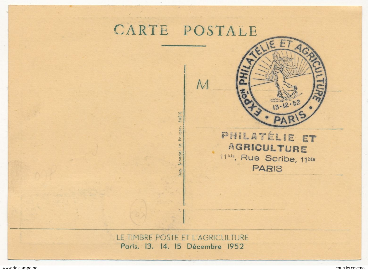FRANCE - Carte Maximum - 12F+ 3F Versailles Bassin De Diane - Expo Philatélie Et Agriculture 13/12/1952 - Lettres & Documents