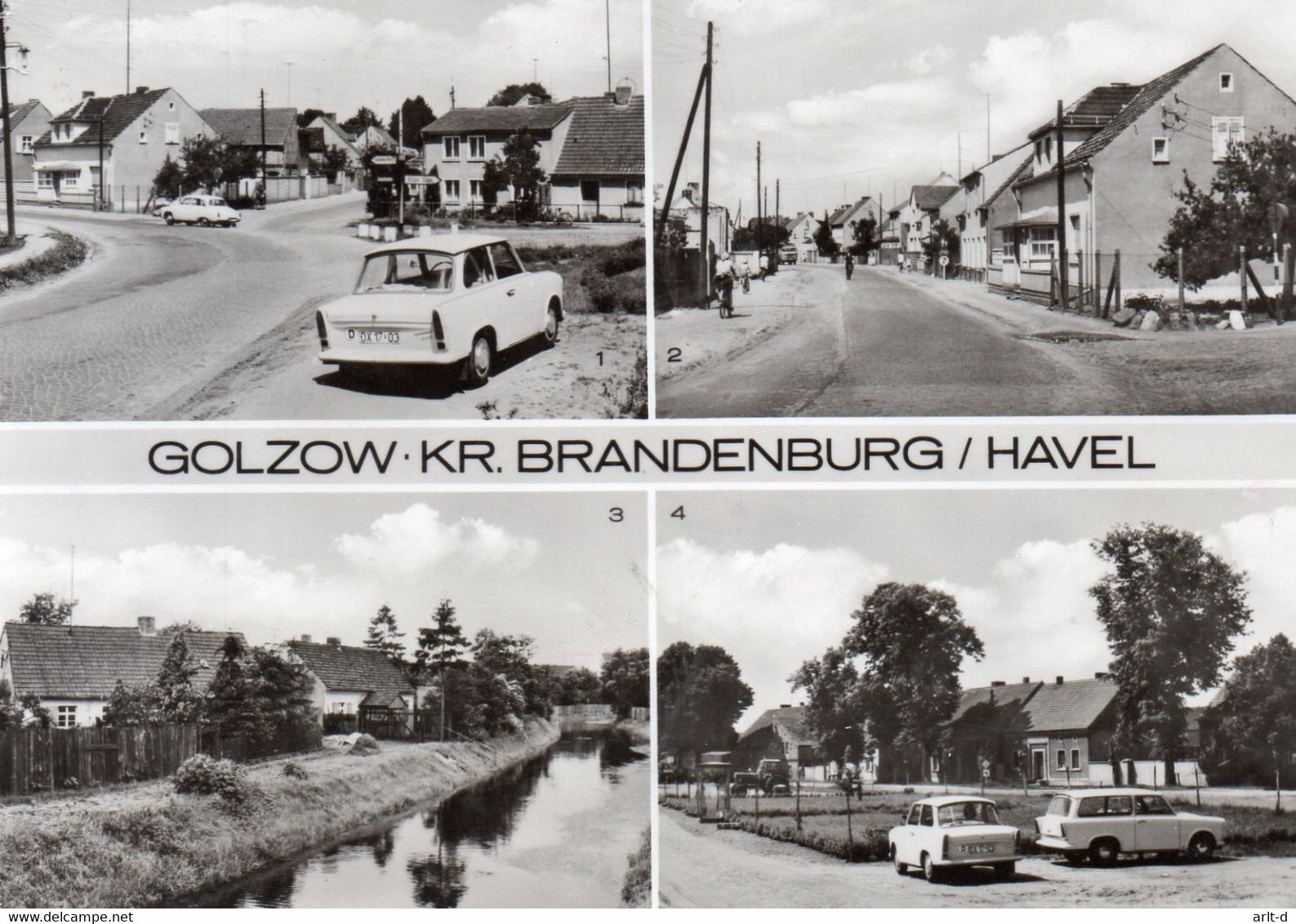 DC3077 - Ak Golzow Kreis Brandenburg Havel Kreuzung Brandenburger Straße Partie An Der Plane U.a. - Golzow