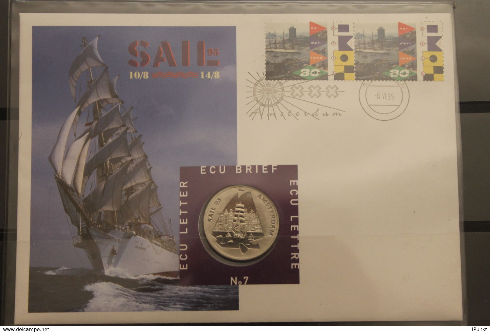 Niederlande, ECU - Numisbrief  Nr. 7; 1995; ECU - Brief SAIL 95 - Sonstige & Ohne Zuordnung