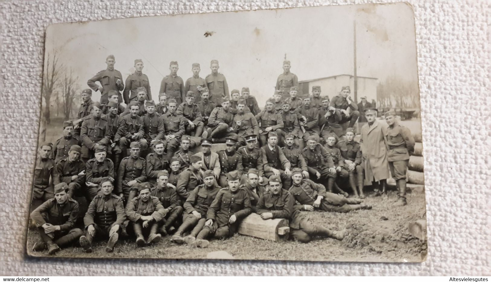 Postkarte Fotokarte Foto Gruppenfoto Soldaten Portrait 1 WK Militär Uniformen - 1914-18