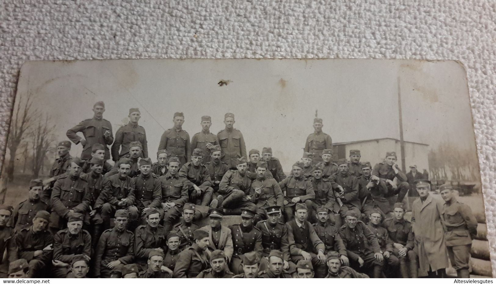 Postkarte Fotokarte Foto Gruppenfoto Soldaten Portrait 1 WK Militär Uniformen - 1914-18