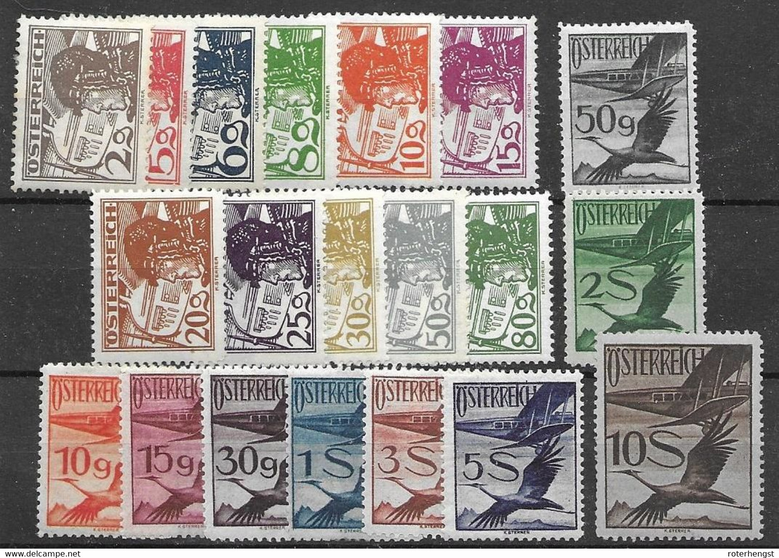 1925-30 Austria Mlh * (10Sh, 2Sh And 50g Are Mnh **)  (450 Euros) - Ungebraucht