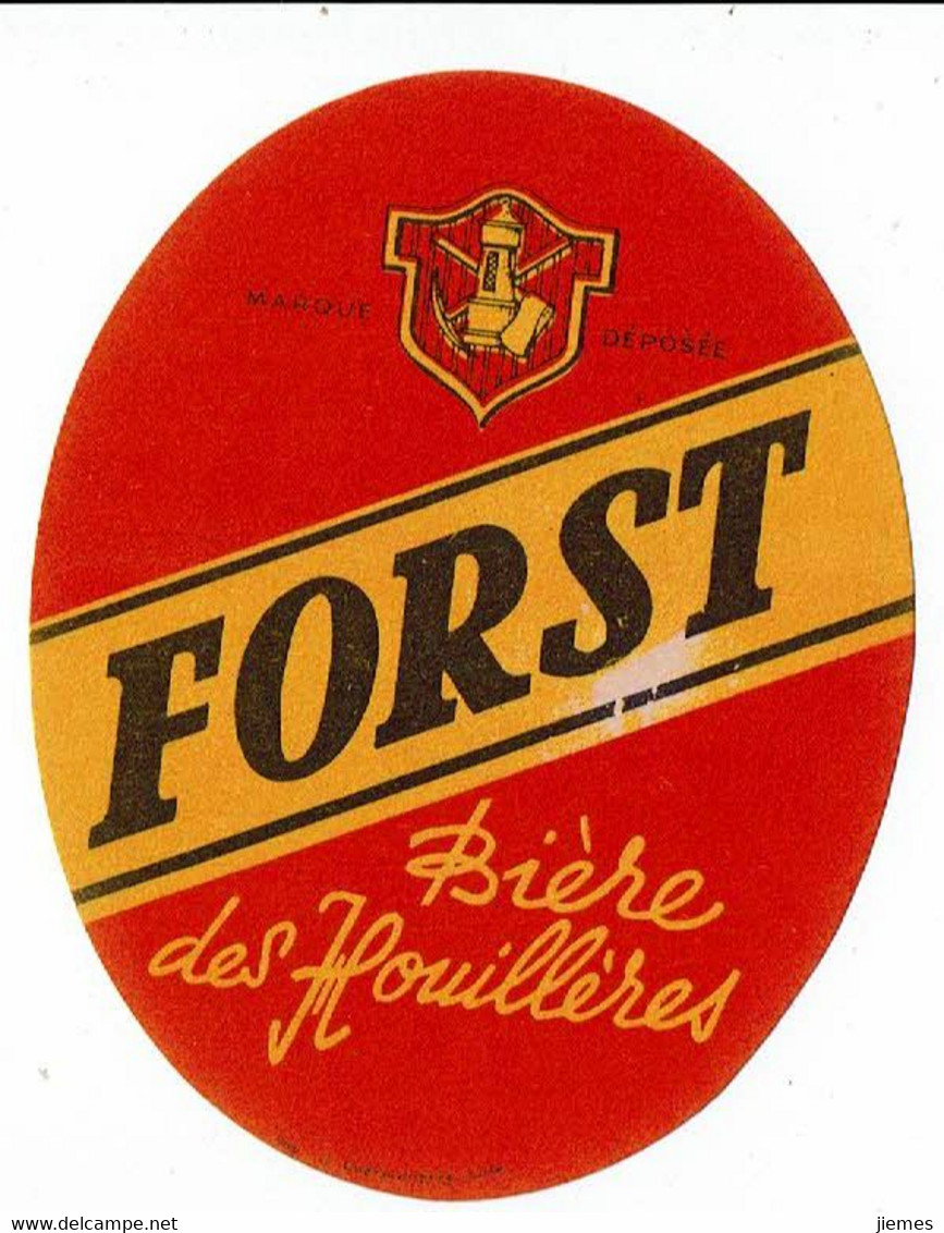 Ancienne étiquette Brasserie  Des Houillères à Allouagne 62 - Bier