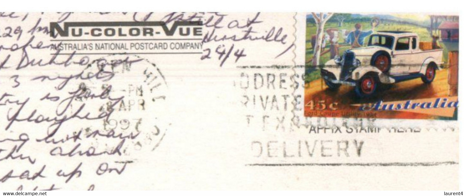 (CC 15) Australia - NSW - Broken Hill / Stones (with Car Stamp)  Posted 1997 ? - Broken Hill