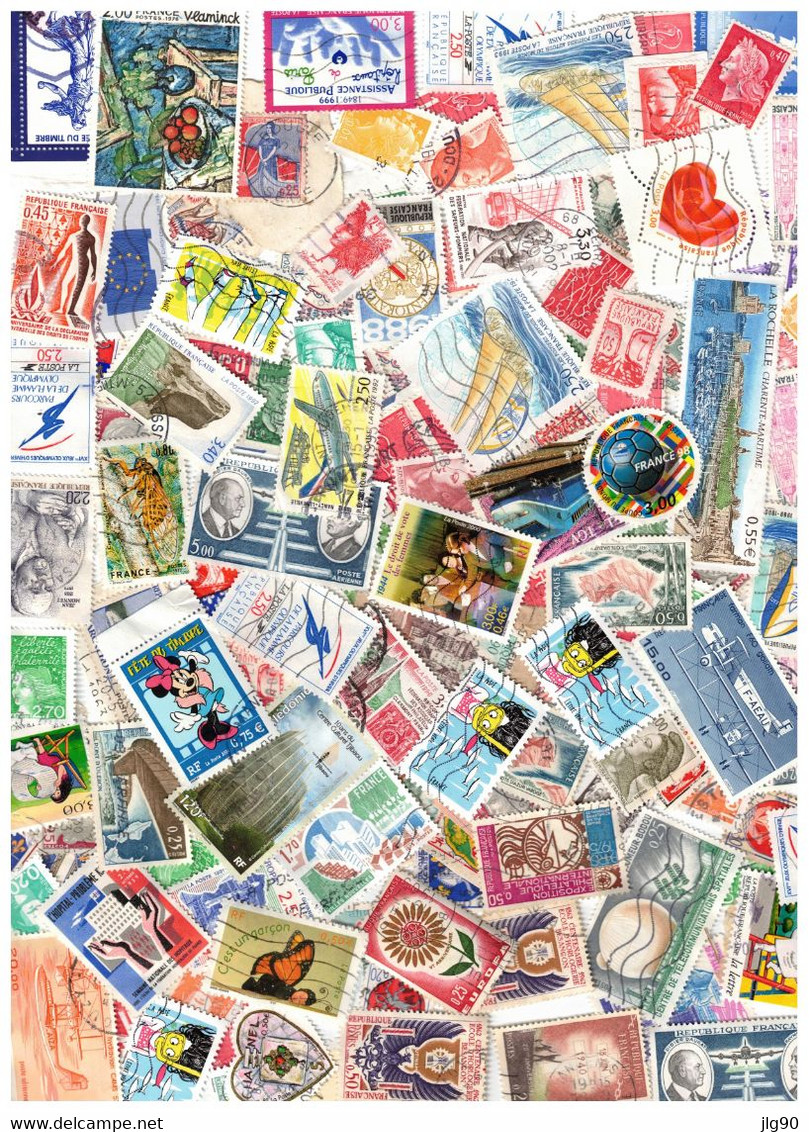 Lot Environ 240  Timbres Oblitérés 1960 à Nos Jours, Des Multiples - Other & Unclassified