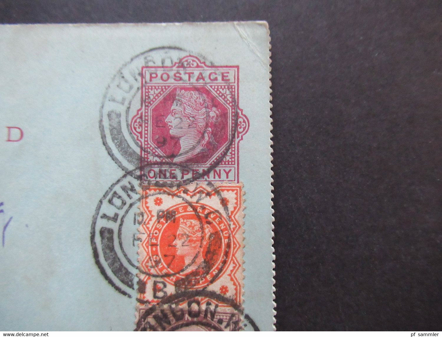 GB 1897 Letter Card / Kartenbrief Mit 2 ZusatzfrankaturenNr. 65 Und 86 Dreifarbenfrankatur Nach Cologne / Köln Gesendet - Briefe U. Dokumente
