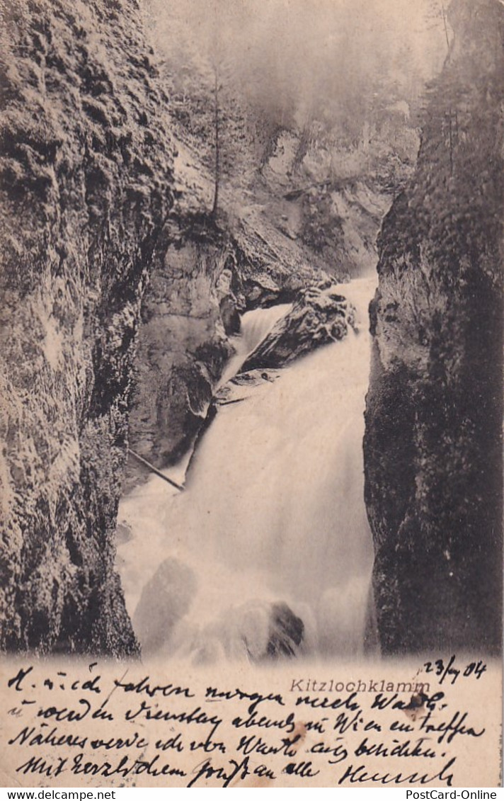 3547 - Österreich - Salzburg , Kitzlochklamm - Gelaufen 1904 - Rauris