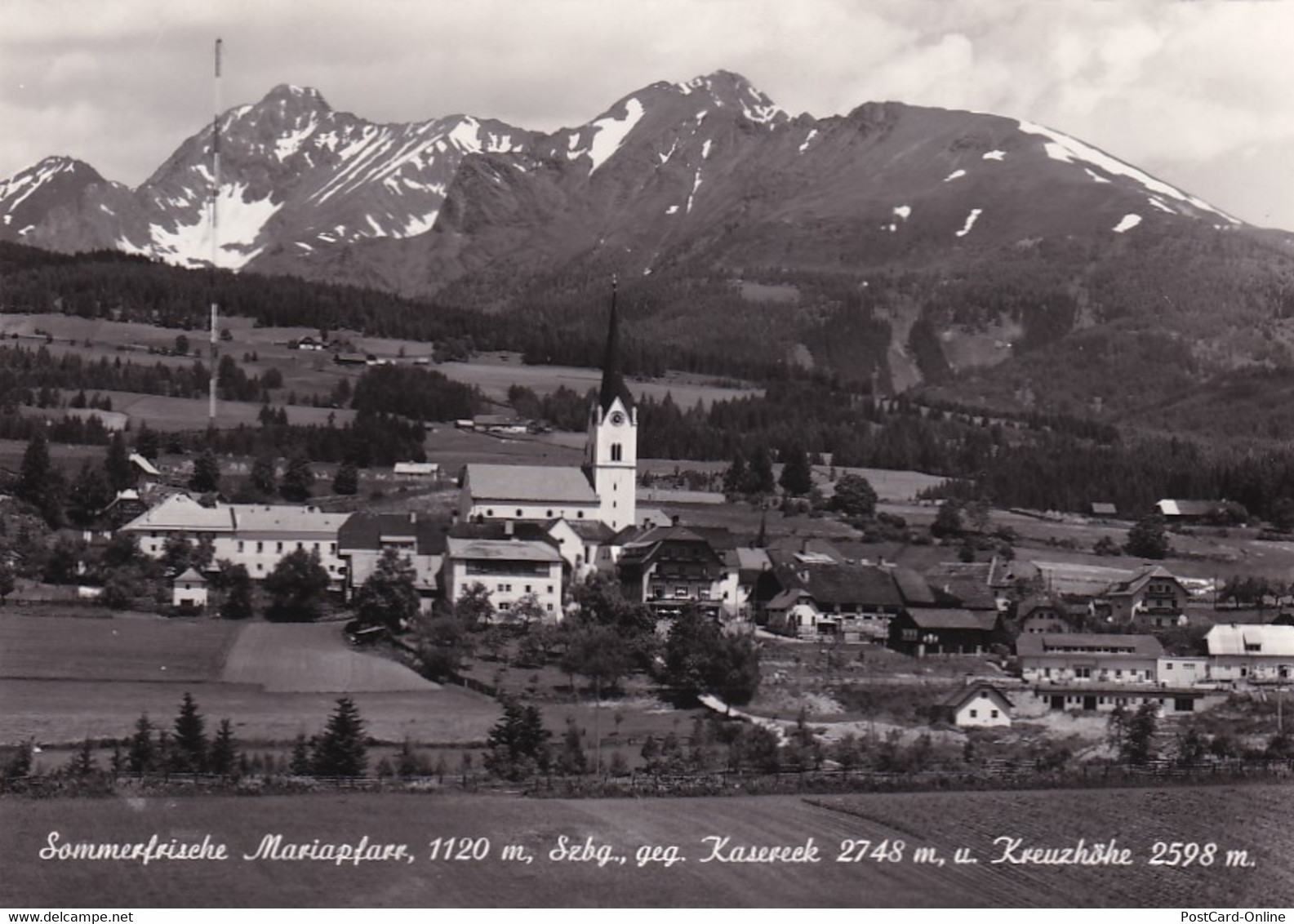 3554 - Österreich - Salzburg , Mariapfarr Gegen Kasereck , Kreuzhöhe , Sommerfrische - Gelaufen 1966 - Mariapfarr