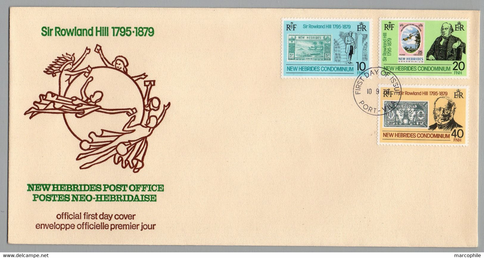 NOUVELLES HEBRIDES - NEW HEBRIDES  /1979 SERIE SUR  ENVELOPPE FDC (ref GF236) - FDC