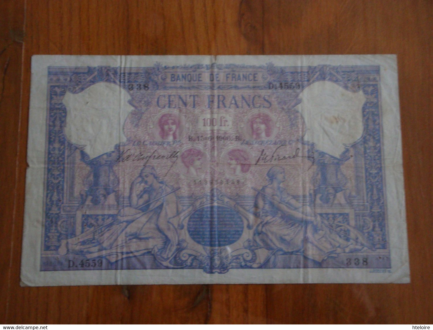 100 Francs Bleu Et Rose Du 15/06/1906 - 100 F 1888-1909 ''Bleu Et Rose''